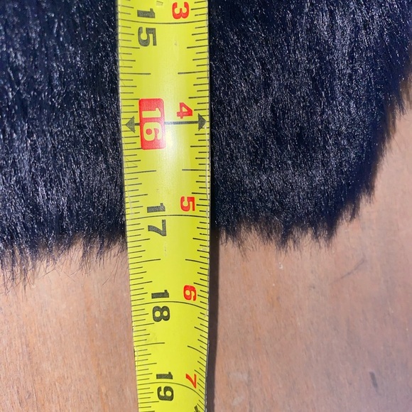 Allie Rose Long sleeve fuzzy black crop button cardigan - Picture 9 of 9